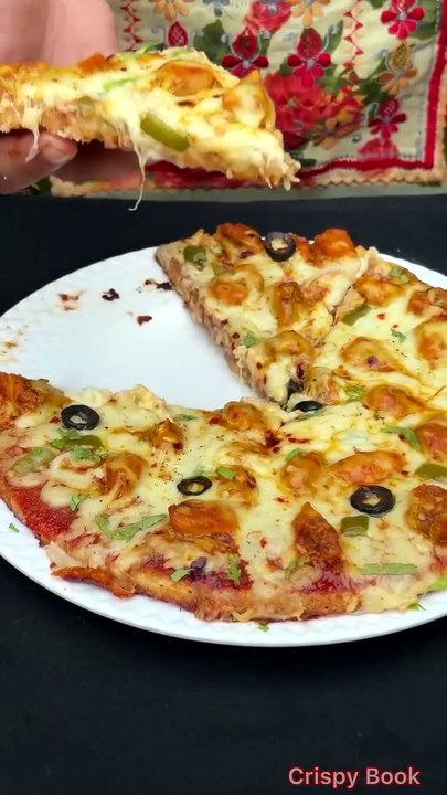 Without Oven Pizza Recipe | Chicken Pizza Recipe | How to Make Pizza Recipe at Home