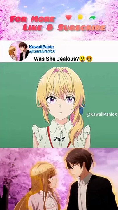Was She Jealous 😯 [Bukiyou na Senpai.] #shorts