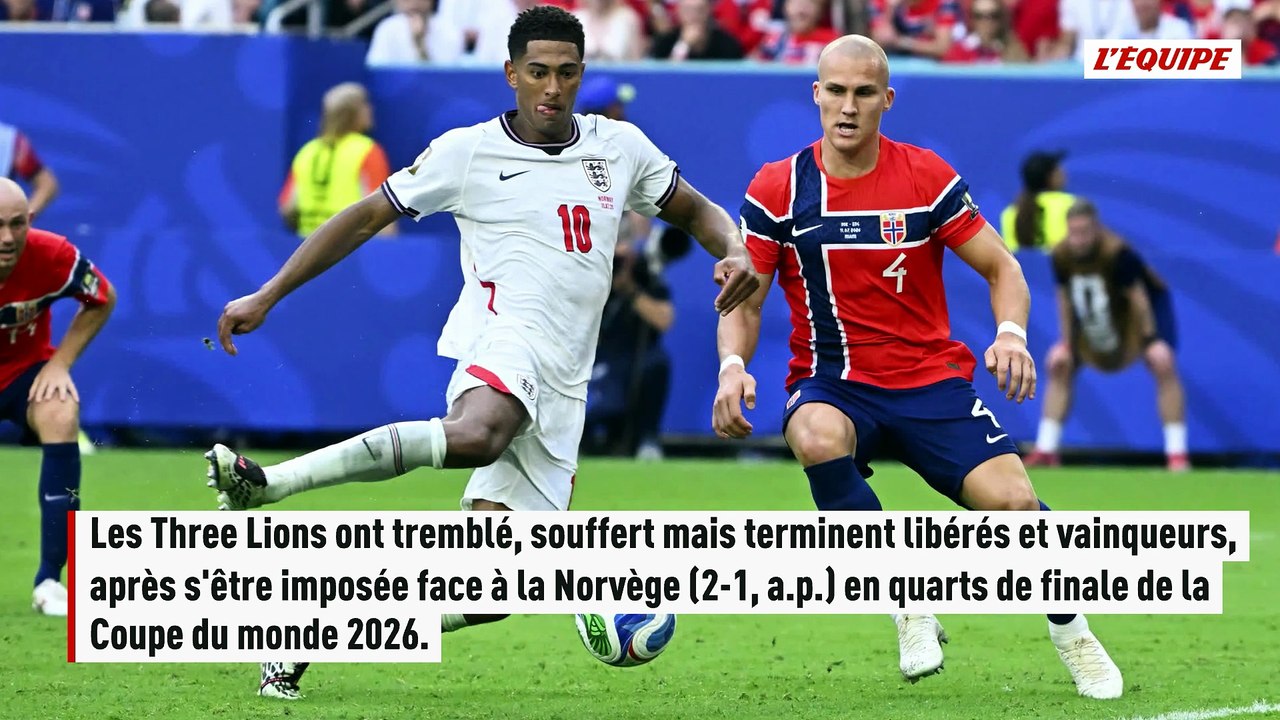 Dans la douleur et grâce à un doublé de Jude Bellingham, l'Angleterre écarte la Norvège en prolongation et se qualifie pour les demi-finales de la Coupe du monde - Foot - Coupe du monde 2026