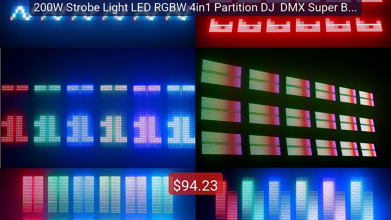 200W Strobe Light LED RGBW 4in1 Partition DJ  DMX Super Bright... -- Best Buy 2026 | Great Quality!