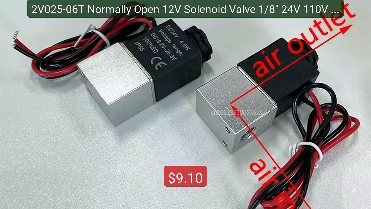 2V025-06T Normally Open 12V Solenoid Valve 1/8" 24V 110V 220V ... -- Best Buy 2026 | Great Quality!