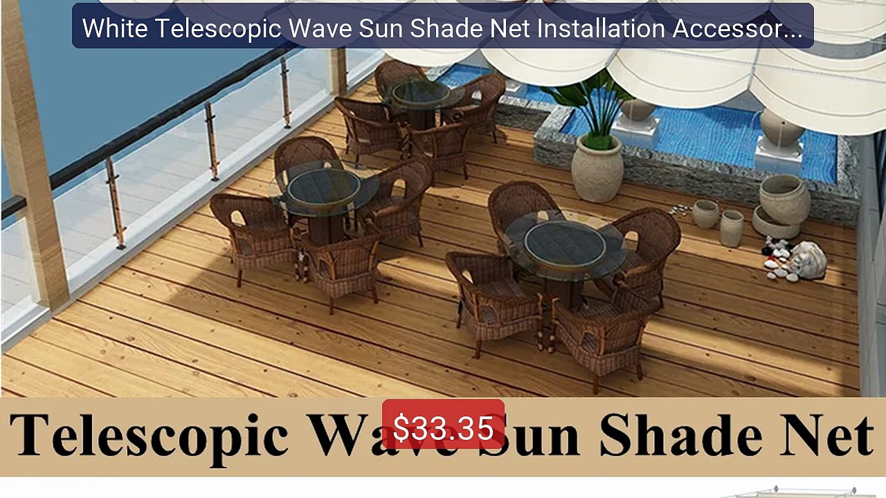 White Telescopic Wave Sun Shade Net Installation Accessories Pavil... -- Best Deal 2026 | Shop Now!