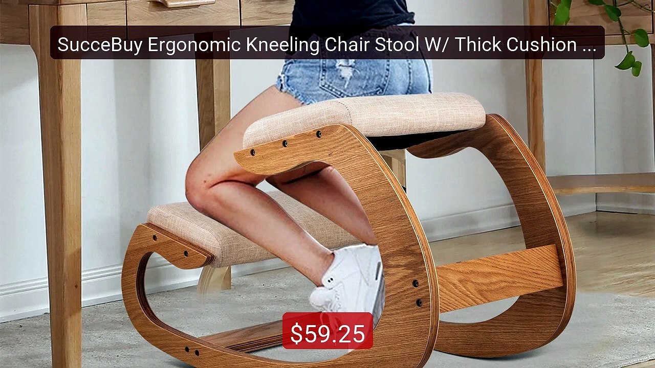 SucceBuy Ergonomic Kneeling Chair Stool W/ Thick Cushion Home ... -- Hot Deal 2026 | Limited Offer!