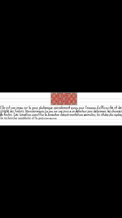 Organe sur puce pour expérimenter les timbres transdermiques