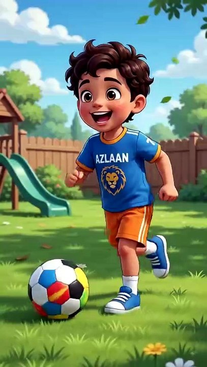 Azlaan playing football