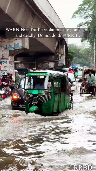 Streets turned into rivers today! 🌧️🌊