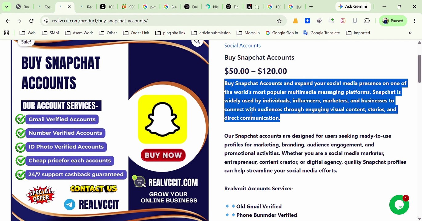 Top 17 Site To Buy Snapchat Accounts In 2026 & 2027 Profile