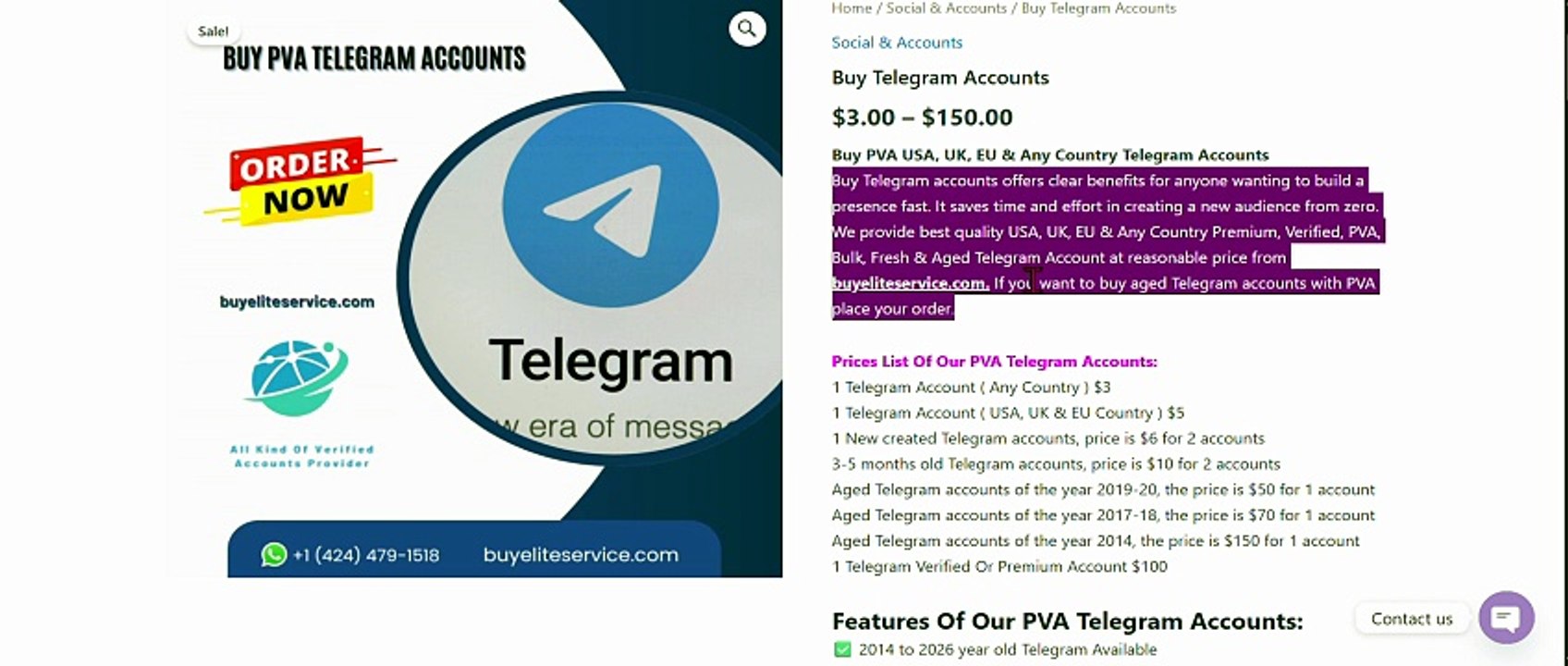 Buy Telegram Accounts From All Over The Country