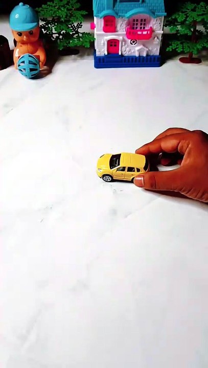 Yellow and Gray Toy Cars in Action | Fun Toy Car Gameplay