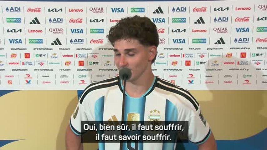 Argentine : Julian Alvarez : "Il faut savoir souffrir"