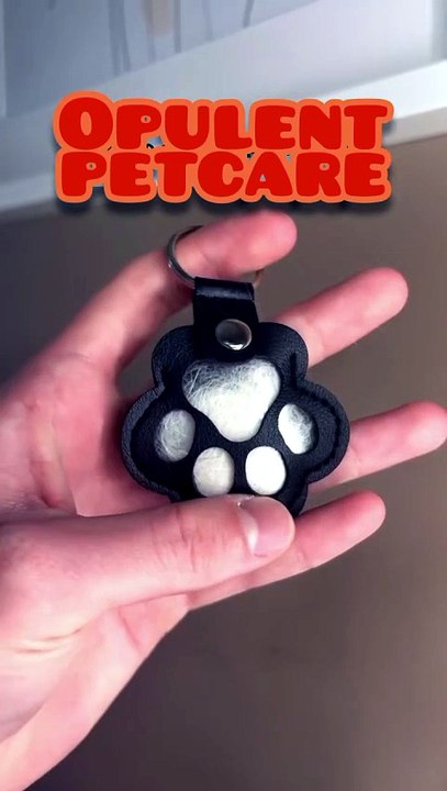 Leather Paw Keychain