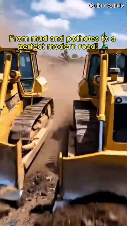 Fixing A Broken Village Road In Seconds! 🚜🏗️ #shorts