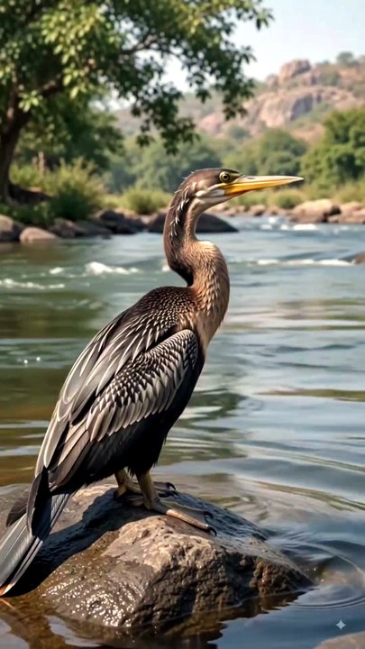 Oriental darter of India real documentry video