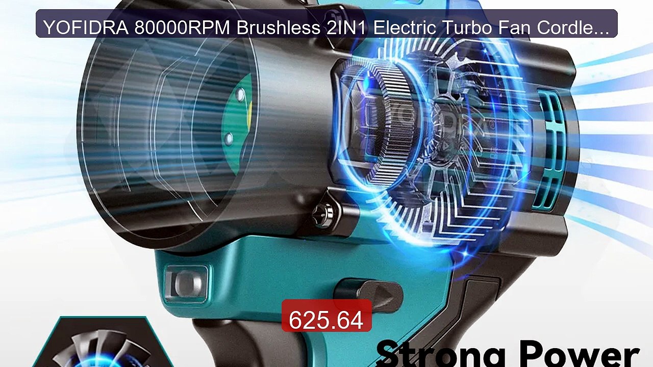 YOFIDRA 80000RPM Brushless 2IN1 Electric Turbo Fan Cordless A... -- Amazing Value 2026 | Must Have!