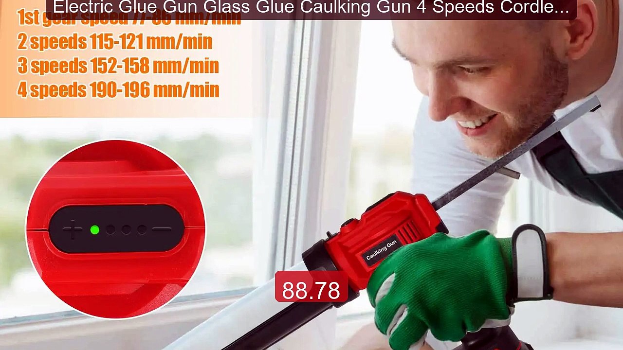 Electric Glue Gun Glass Glue Caulking Gun 4 Speeds Cordless D... -- Amazing Value 2026 | Must Have!