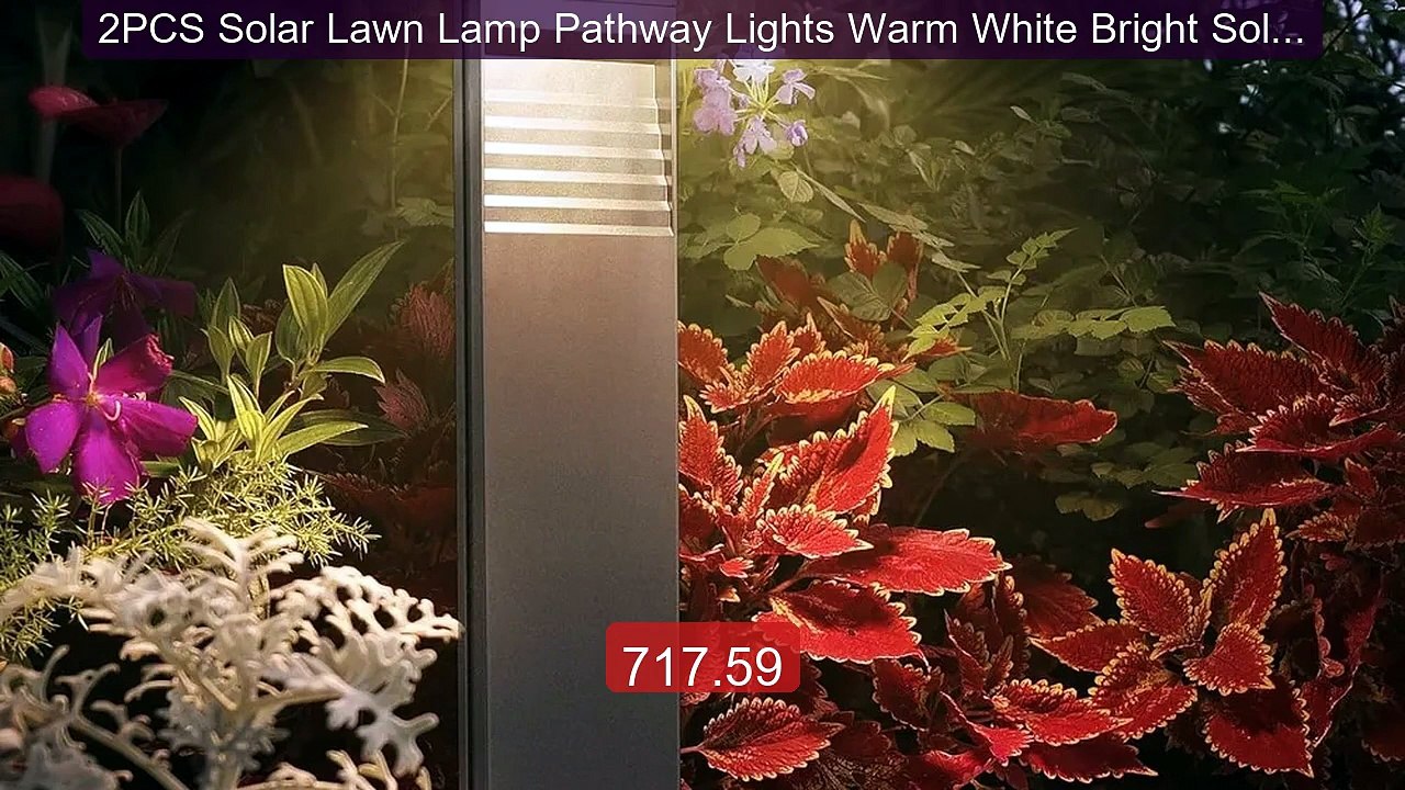 2PCS Solar Lawn Lamp Pathway Lights Warm White Bright Solar... -- Top Pick 2026 | Unbeatable Price!