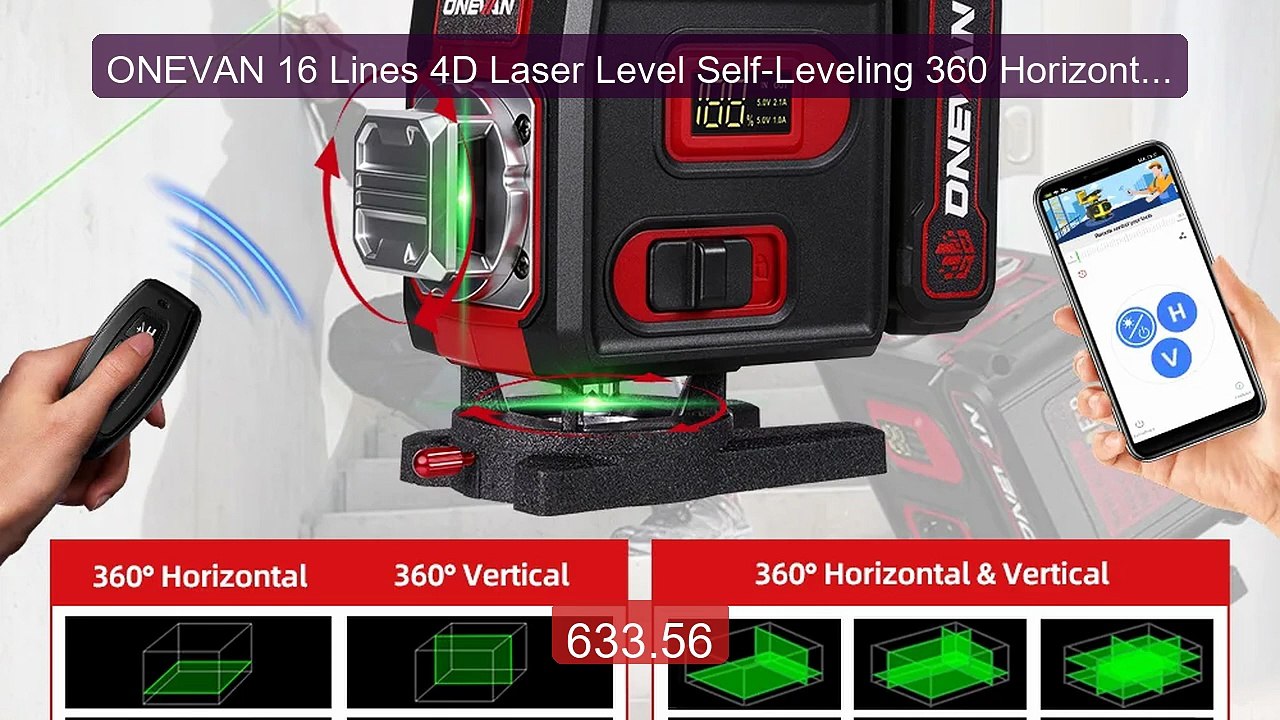 ONEVAN 16 Lines 4D Laser Level Self-Leveling 360 Horizontal And Ve... -- Best Deal 2026 | Shop Now!