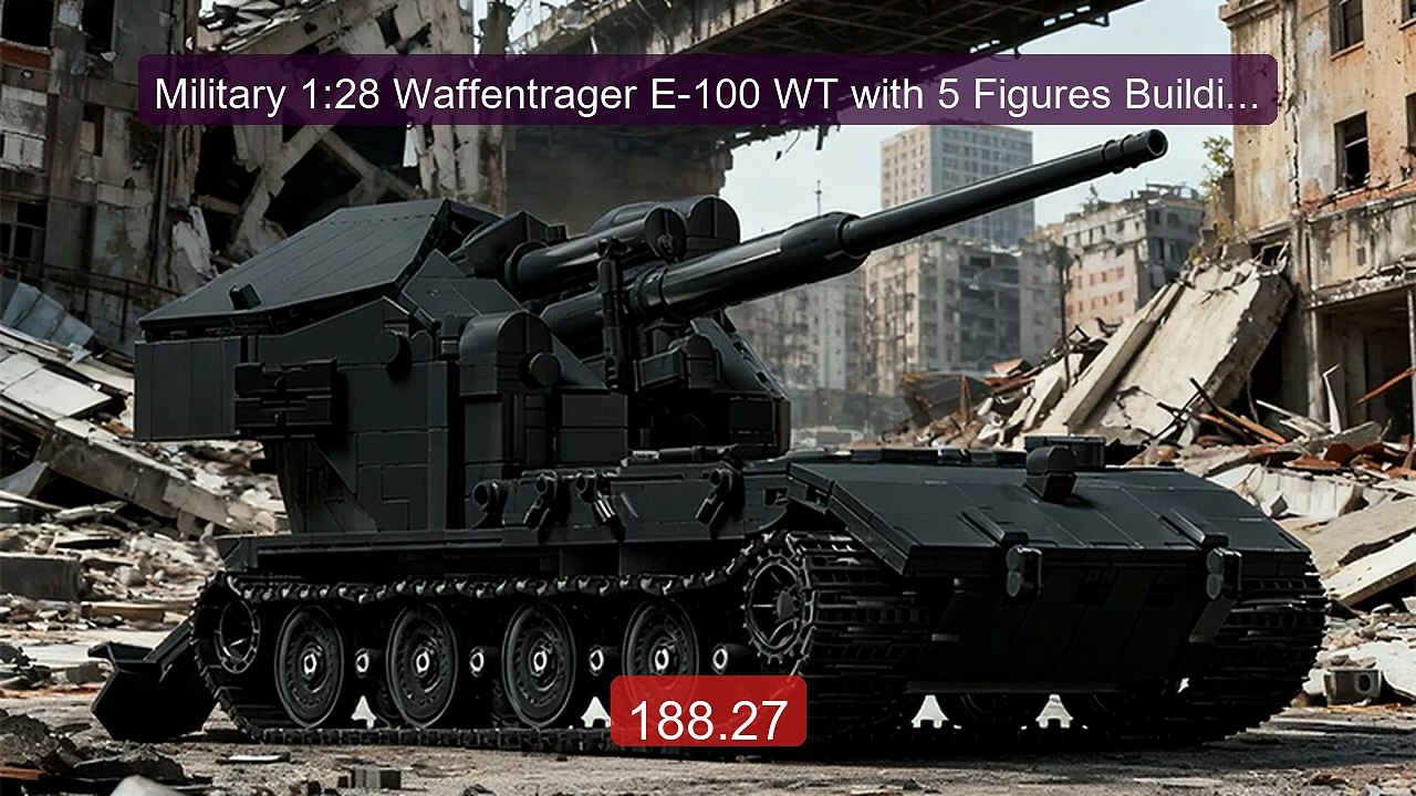 Military 1:28 Waffentrager E-100 WT with 5 Figures Building Bl... -- Best Buy 2026 | Great Quality!