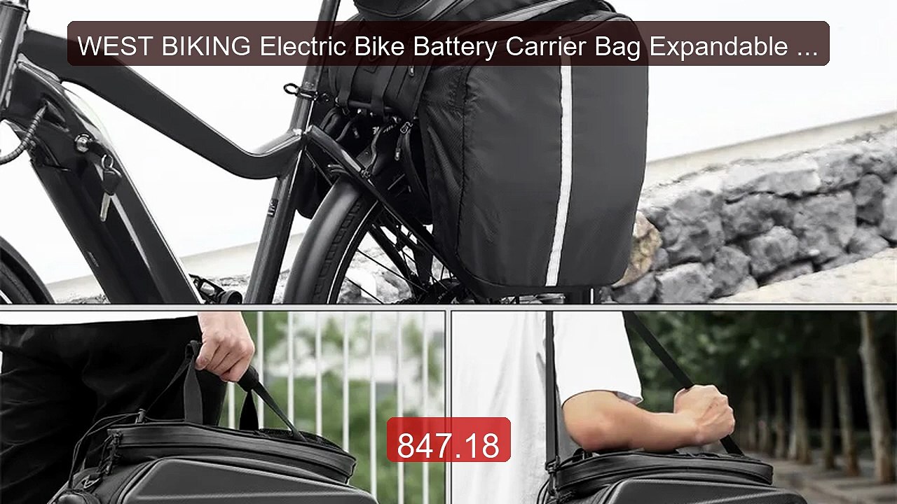 WEST BIKING Electric Bike Battery Carrier Bag Expandable Pa... -- Top Pick 2026 | Unbeatable Price!