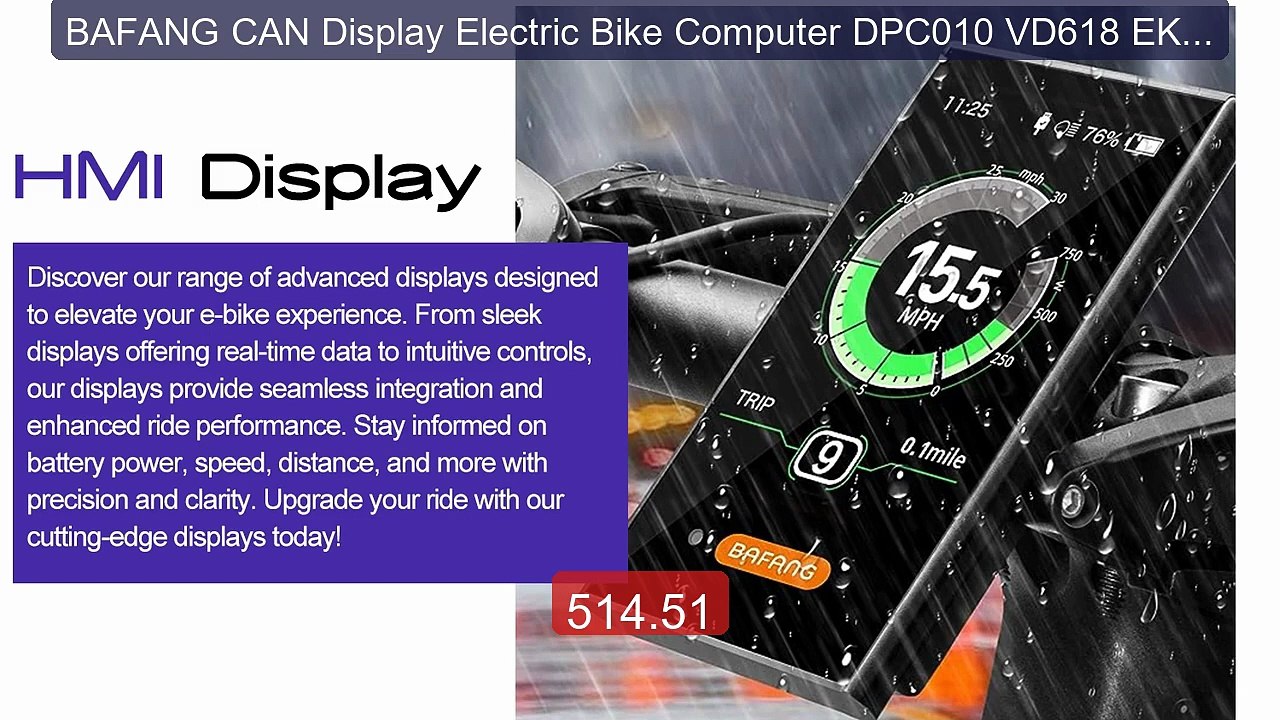 BAFANG CAN Display Electric Bike Computer DPC010 VD618 EKD01 Blueto... -- Top Rated 2026 | Buy Now!