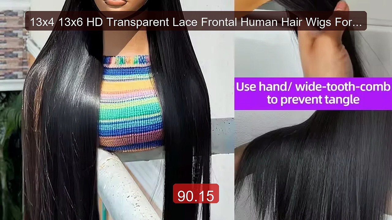 13x4 13x6 HD Transparent Lace Frontal Human Hair Wigs For W... -- Top Pick 2026 | Unbeatable Price!