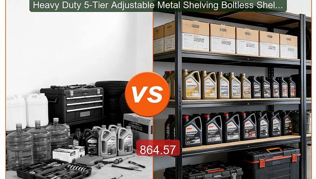 Heavy Duty 5-Tier Adjustable Metal Shelving Boltless Shelf Easy In... Best Deal 2026 | Shop Now!