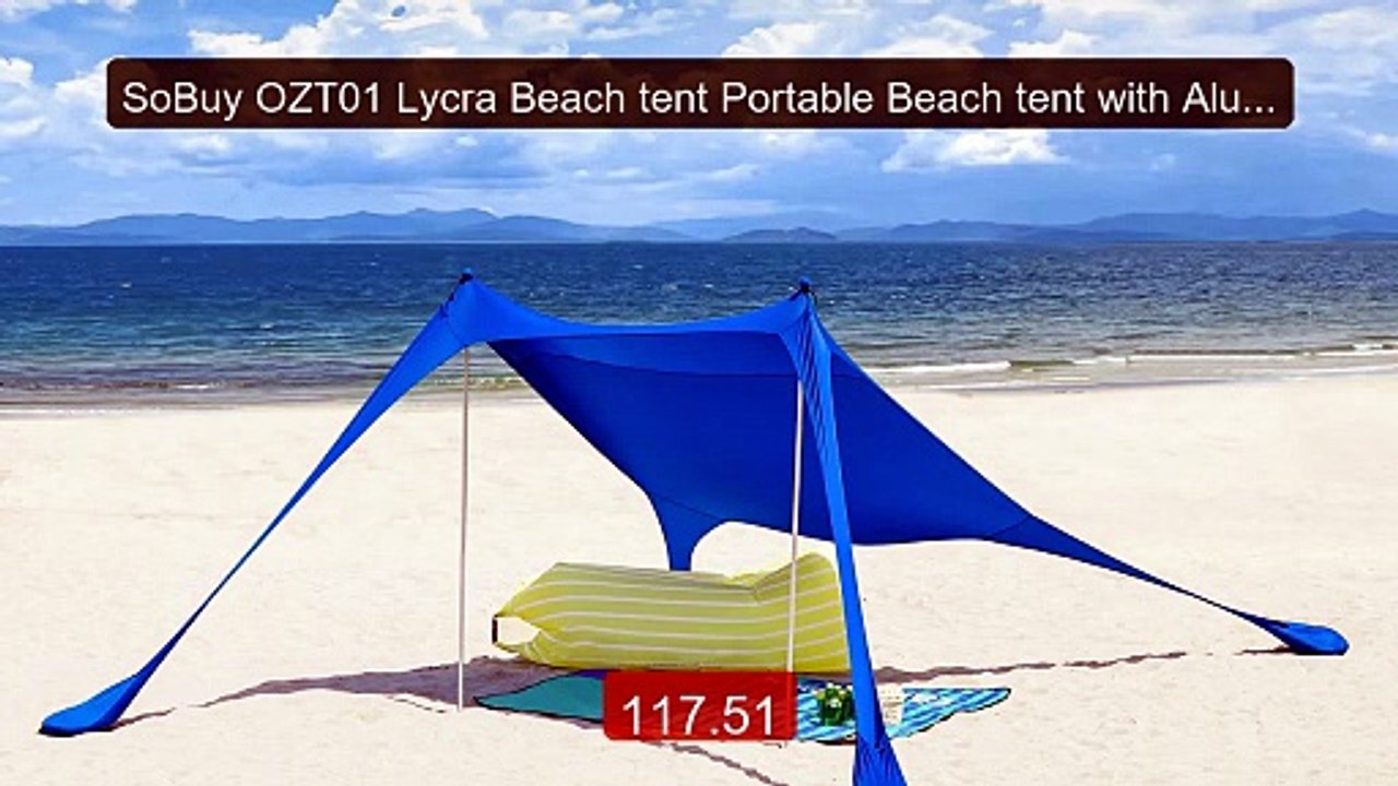 SoBuy OZT01 Lycra Beach tent Portable Beach tent with Alu Bars Sun... -- Best Deal 2026 | Shop Now!