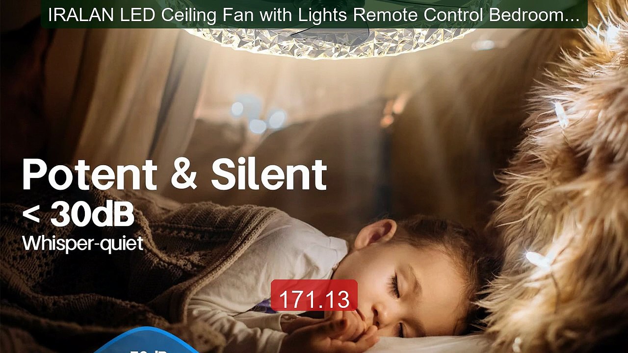 IRALAN LED Ceiling Fan with Lights Remote Control Bedroom D... -- Top Pick 2026 | Unbeatable Price!