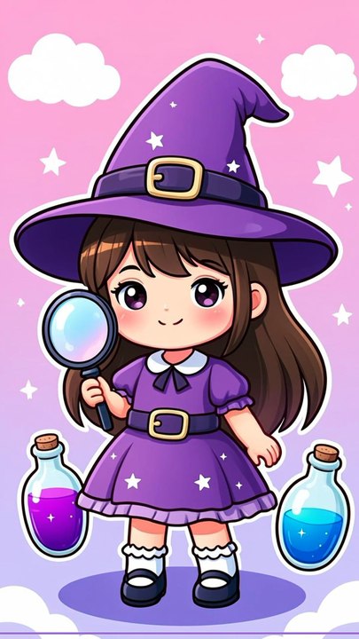 Kawaii Magic Detective A Cute Fantasy Spot the Difference Book with Little Witch Will Instantly Challenge Your Eyes!