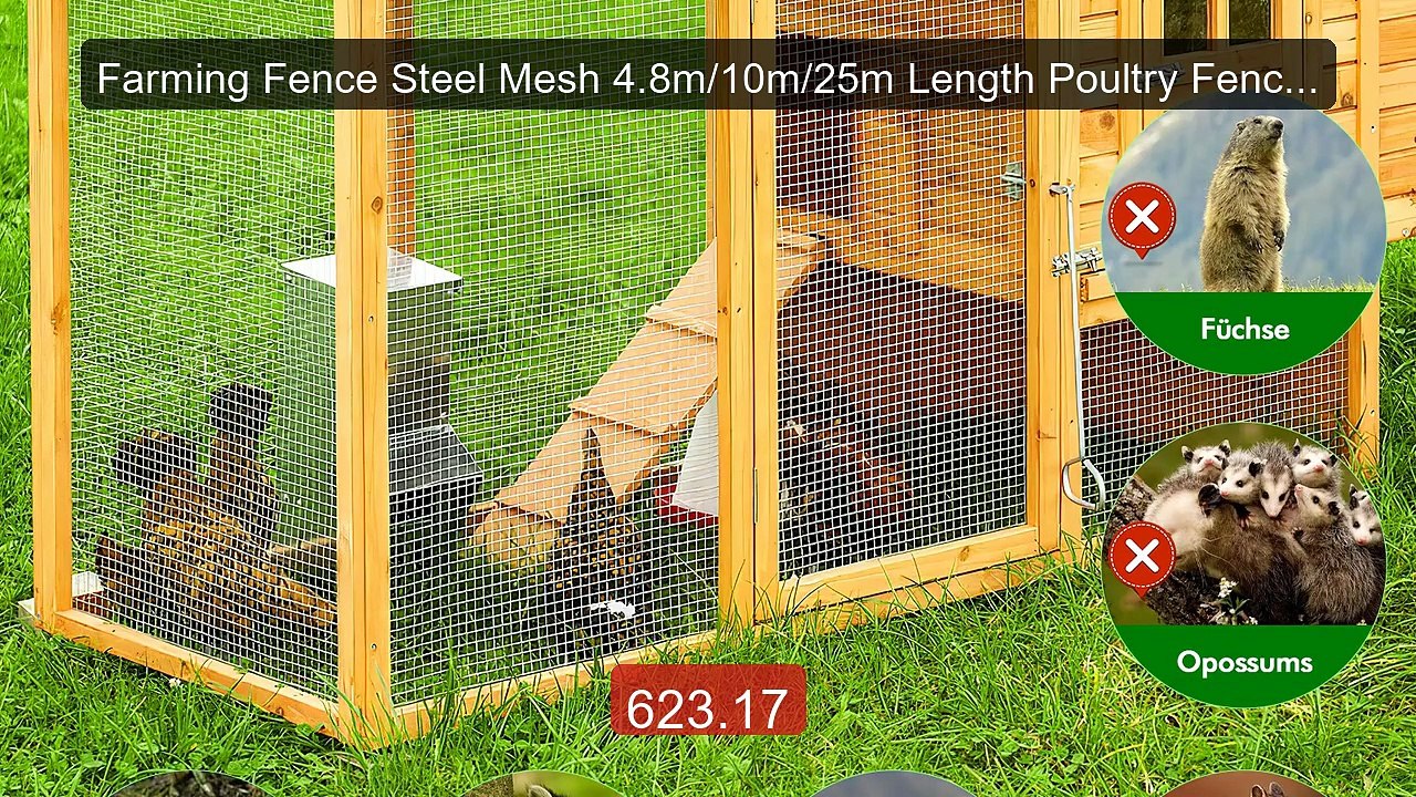 Farming Fence Steel Mesh 4.8m/10m/25m Length Poultry Fence ... -- Top Pick 2026 | Unbeatable Price!