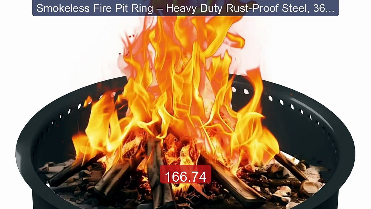 Smokeless Fire Pit Ring – Heavy Duty Rust-Proof Steel, 36/48/6... -- Best Buy 2026 | Great Quality!