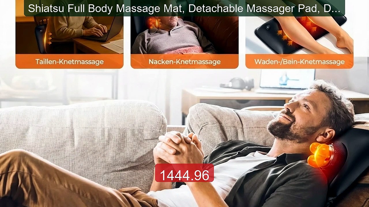 Shiatsu Full Body Massage Mat, Detachable Massager Pad, Deep Tissu... -- Best Deal 2026 | Shop Now!