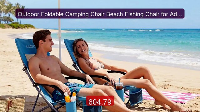 Outdoor Foldable Camping Chair Beach Fishing Chair for Adults... Amazing Value 2026 | Must Have!