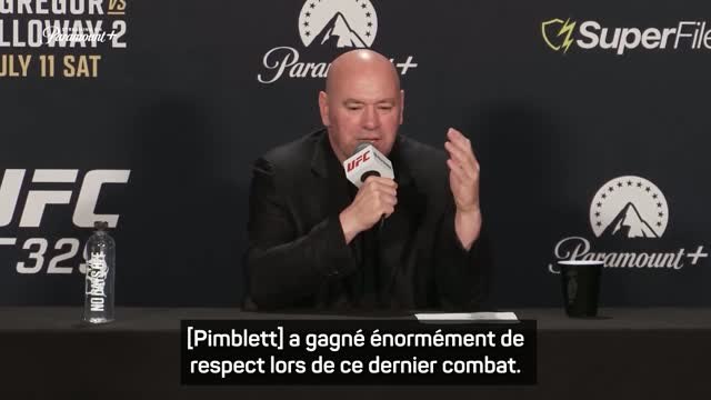 UFC 329 - White salue la performance “incroyable” de Pimblett face à Saint Denis