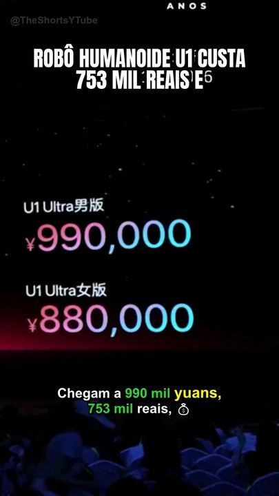 ROBÔ HUMANOIDE U1 CUSTA 753 MIL REAIS E PODE IMITAR CELEBRIDADES #robô #tecnologia #empresa #Shorts