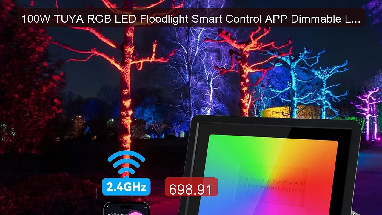 100W TUYA RGB LED Floodlight Smart Control APP Dimmable Lands... -- Amazing Value 2026 | Must Have!