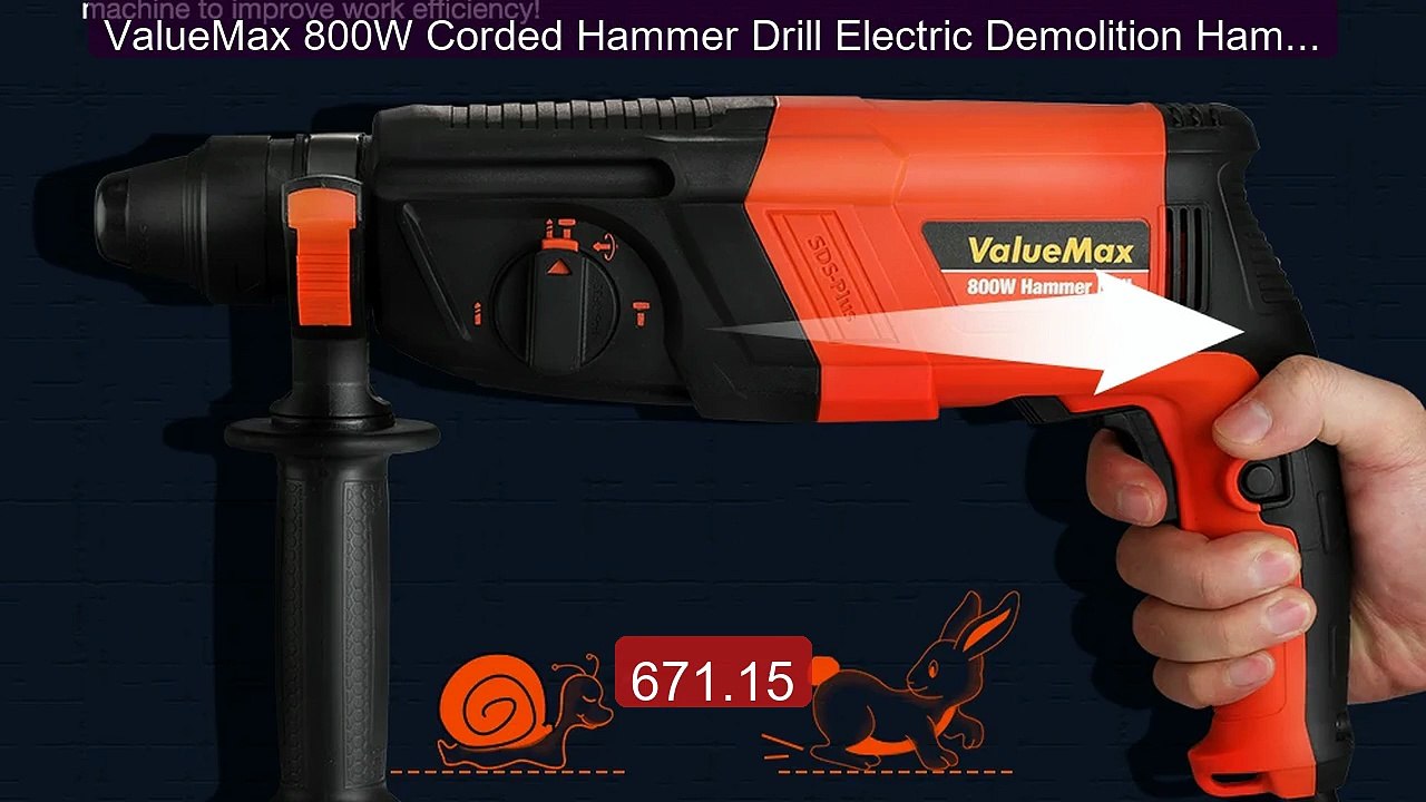 ValueMax 800W Corded Hammer Drill Electric Demolition Hammer P... -- Hot Deal 2026 | Limited Offer!