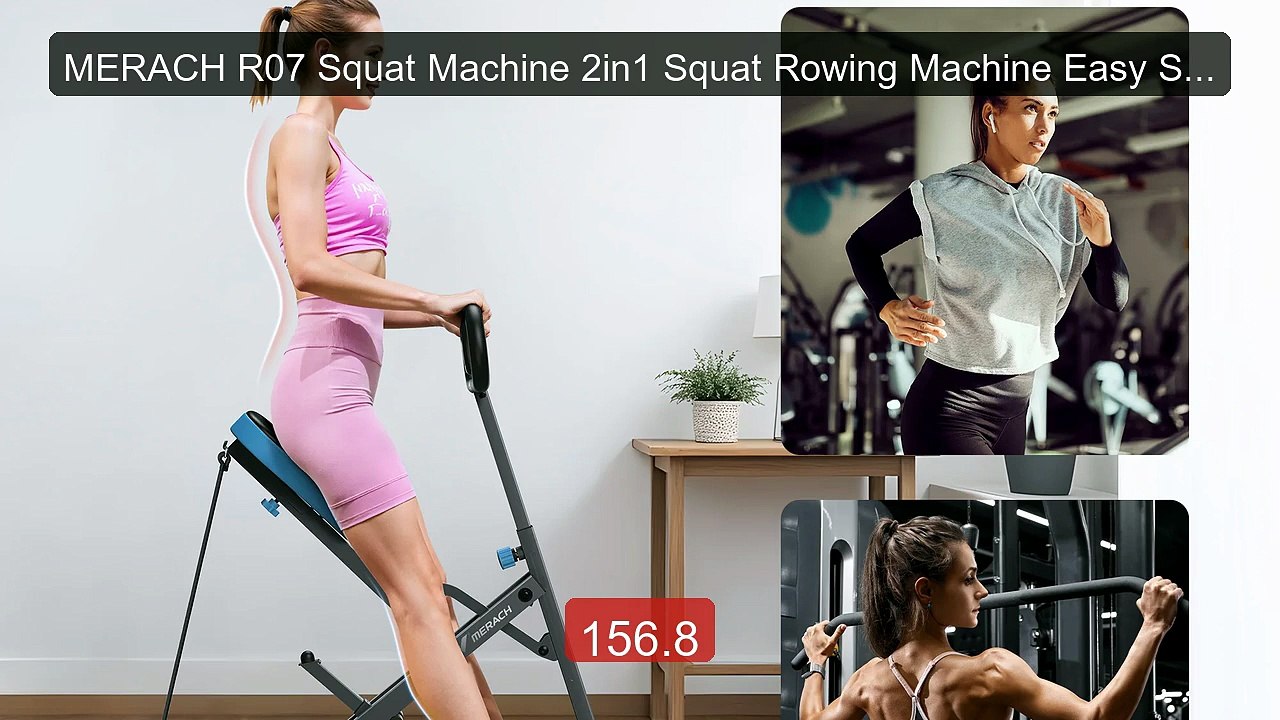 MERACH R07 Squat Machine 2in1 Squat Rowing Machine Easy Setup ... -- Hot Deal 2026 | Limited Offer!