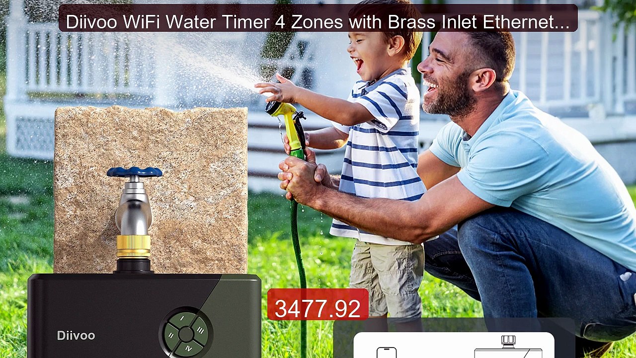 Diivoo WiFi Water Timer 4 Zones with Brass Inlet Ethernet 2.4GHz Wi... -- Top Rated 2026 | Buy Now!