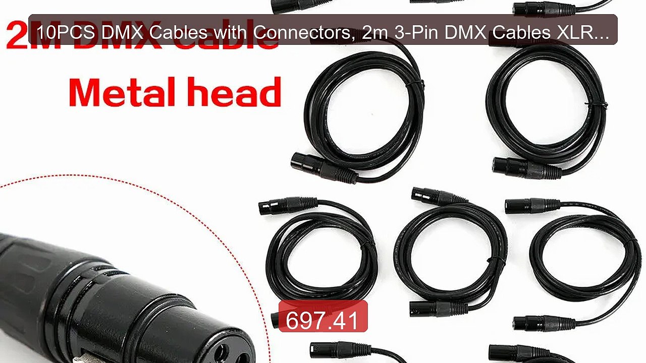 10PCS DMX Cables with Connectors, 2m 3-Pin DMX Cables XLR for Stage... -- Top Rated 2026 | Buy Now!