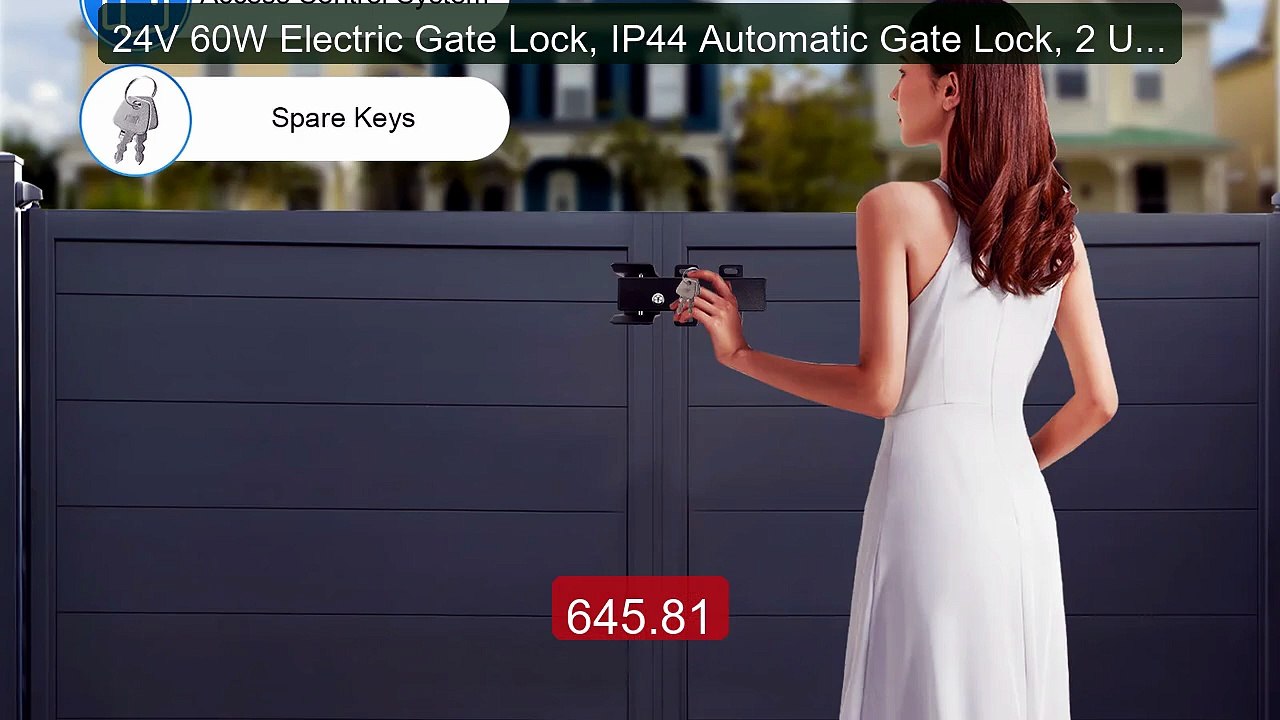 24V 60W Electric Gate Lock, IP44 Automatic Gate Lock, 2 Unlock... -- Hot Deal 2026 | Limited Offer!