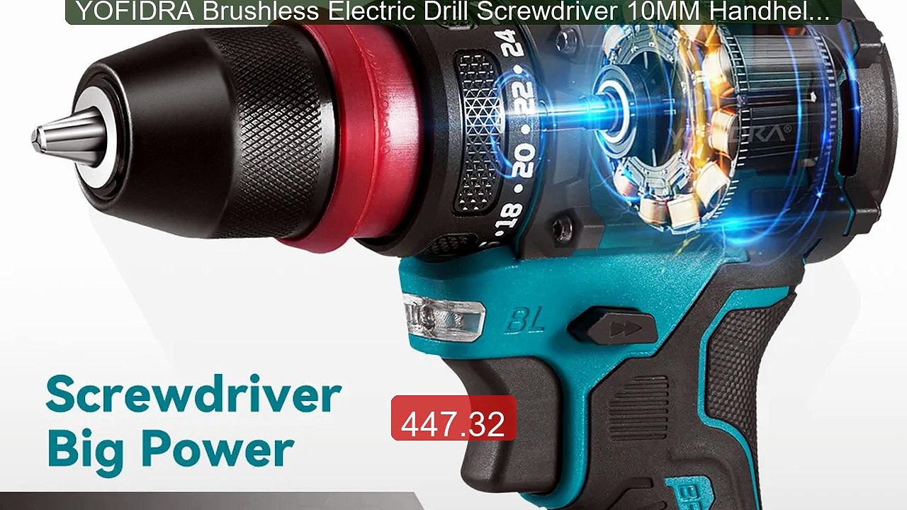 YOFIDRA Brushless Electric Drill Screwdriver 10MM Handheld Cor... -- Hot Deal 2026 | Limited Offer!