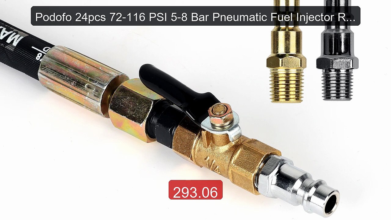 Podofo 24pcs 72-116 PSI 5-8 Bar Pneumatic Fuel Injector Remova... -- Hot Deal 2026 | Limited Offer!