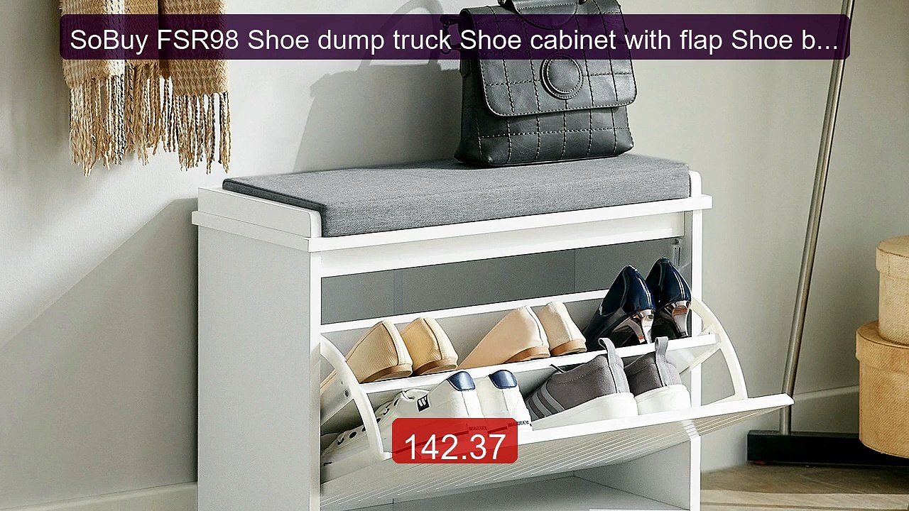 SoBuy FSR98 Shoe dump truck Shoe cabinet with flap Shoe bench ... -- Best Buy 2026 | Great Quality!