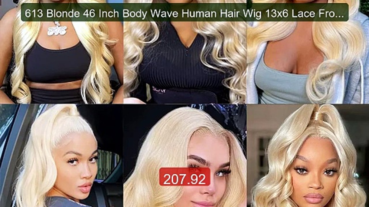 613 Blonde 46 Inch Body Wave Human Hair Wig 13x6 Lace Frontal ... -- Hot Deal 2026 | Limited Offer!