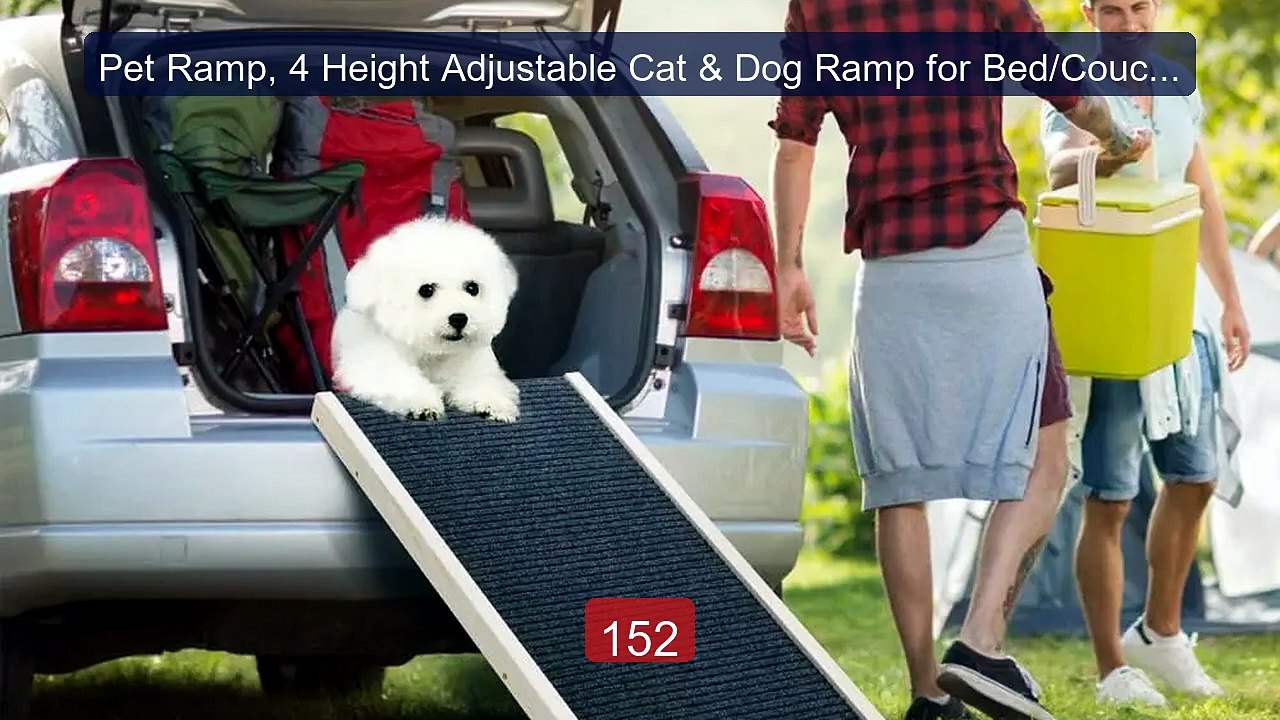 Pet Ramp, 4 Height Adjustable Cat & Dog Ramp for Bed/Couch/Ca... -- Amazing Value 2026 | Must Have!