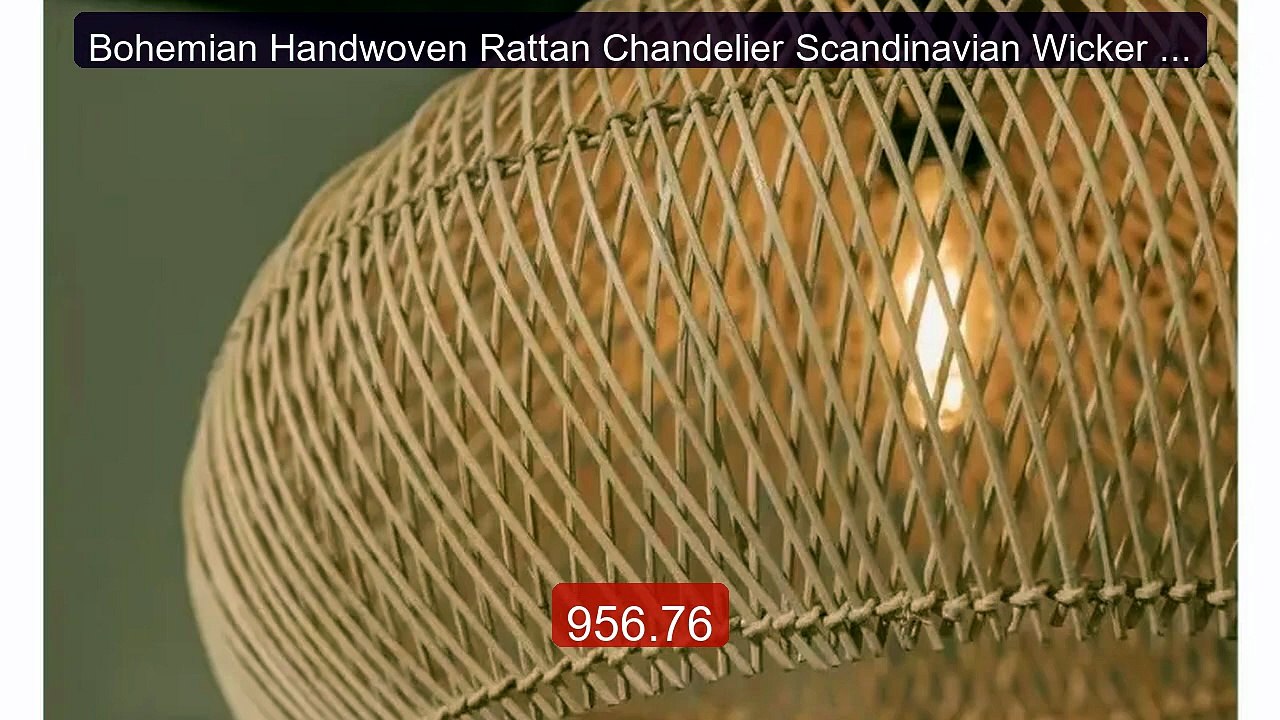 Bohemian Handwoven Rattan Chandelier Scandinavian Wicker Pendant Li... -- Top Rated 2026 | Buy Now!