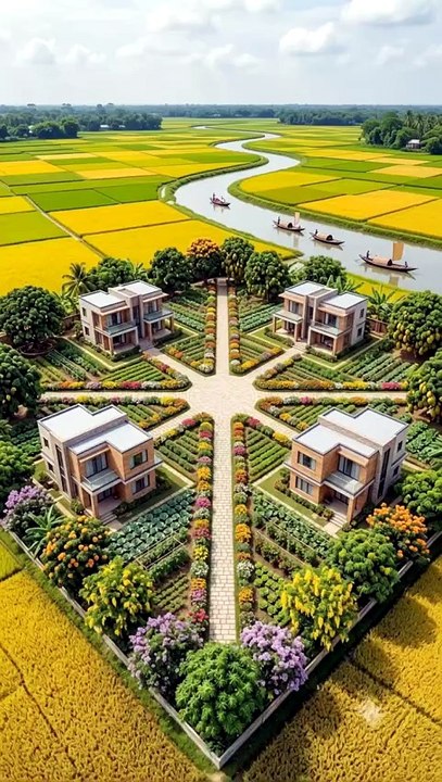 A beautiful home area at a village in Bangladesh.