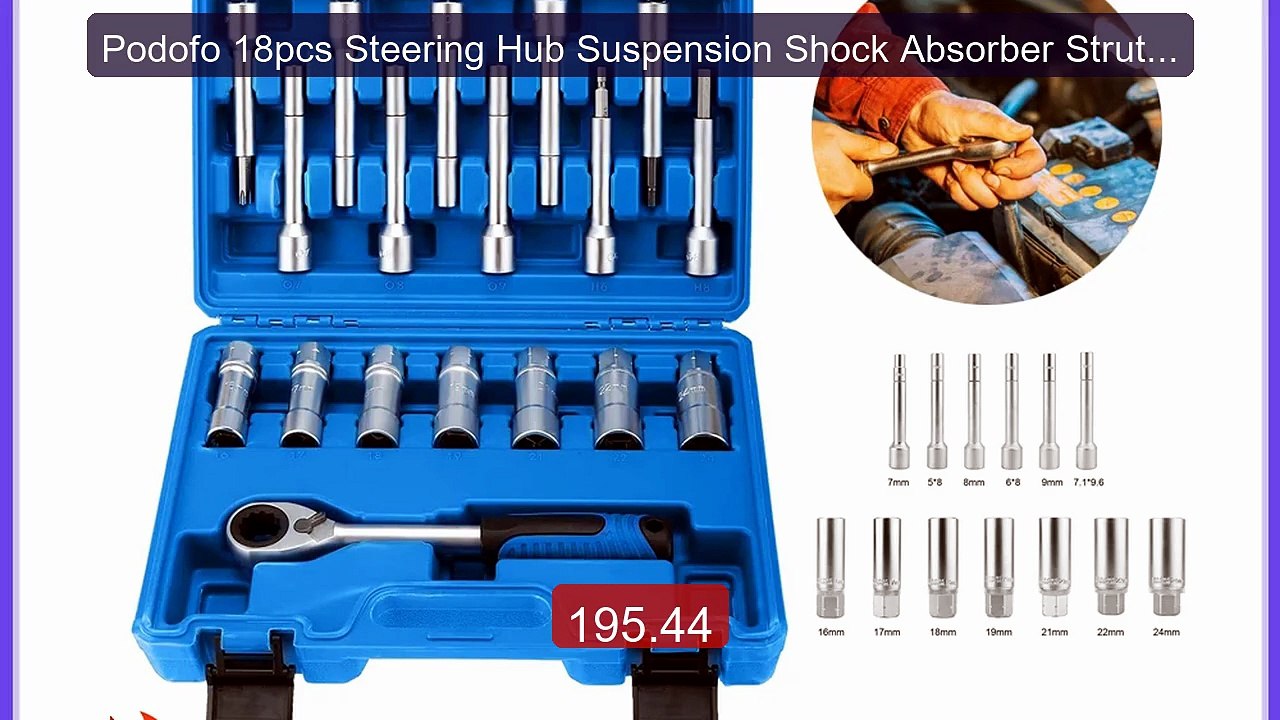 Podofo 18pcs Steering Hub Suspension Shock Absorber Strut Nut Remo... -- Best Deal 2026 | Shop Now!