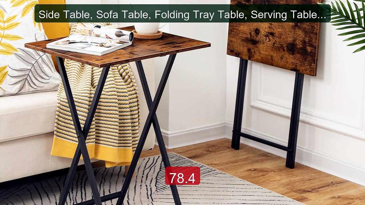 Side Table, Sofa Table, Folding Tray Table, Serving Table, Sna... -- Best Buy 2026 | Great Quality!